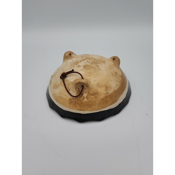 Talavera Pottery Tri Footed Wall Bowl Sunflower Mexican Pottery Scalloped Edge - Picture 8 of 12